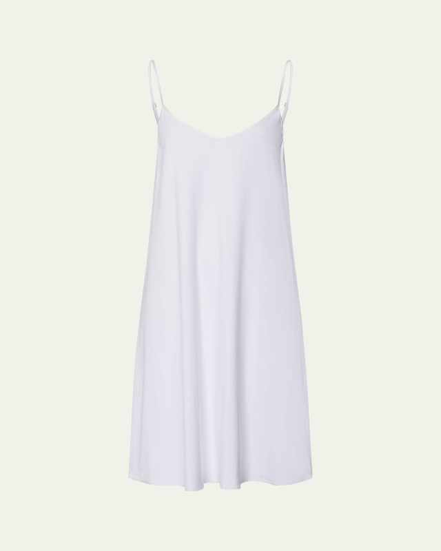 Silk-Trim Cotton Chemise